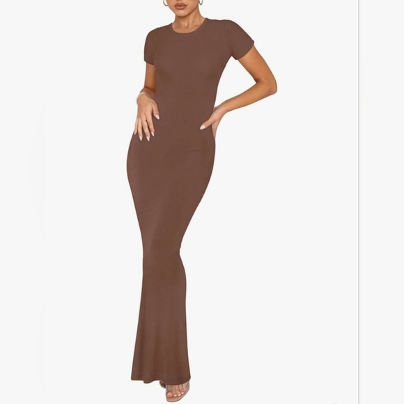ReoRia Dresses & Skirts - REORIA Crew Neck Lounge Maxi Dress #1029